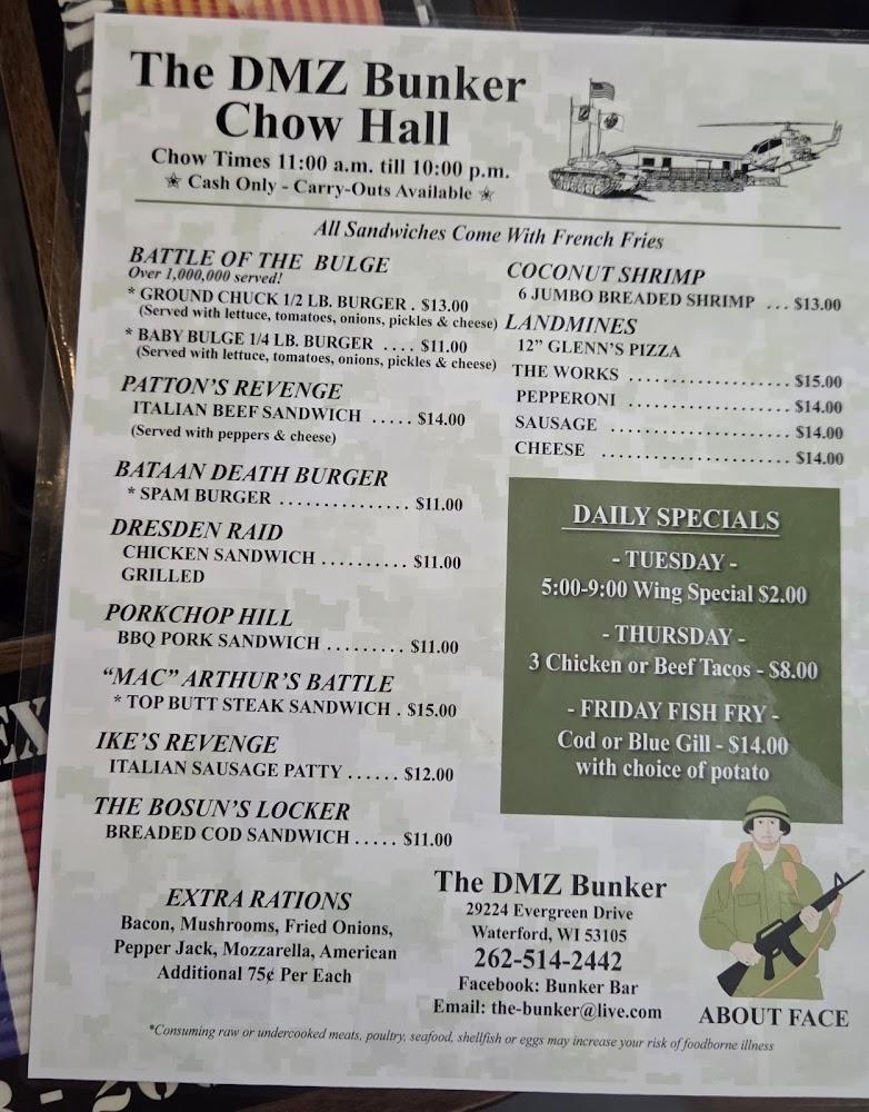 Bunker Menu image 1